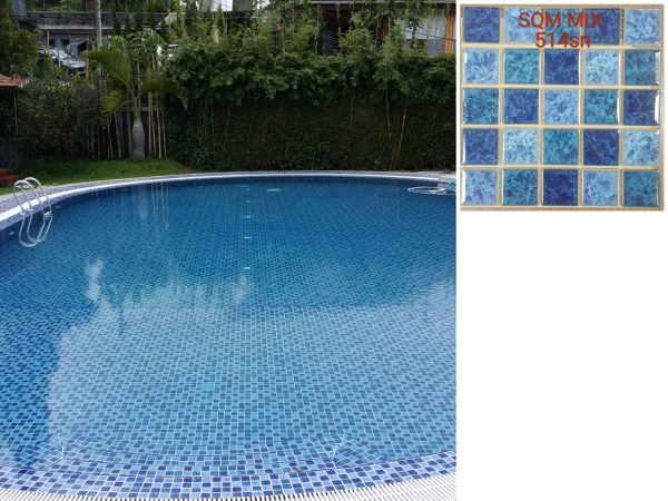 Keramik Mosaic Kuda Laut Mas Untuk Kolam Renang